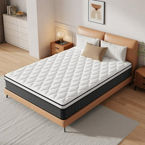 Queen Mattress, 10 Inch Cooling Queen Size Mattresses in A Box, Gel Memory Foam Hybrid Mattress for Motion Isolation, Pressure Relief,Medium Firm, Breathable, CertiPUR-US, 80"x 60"x10"