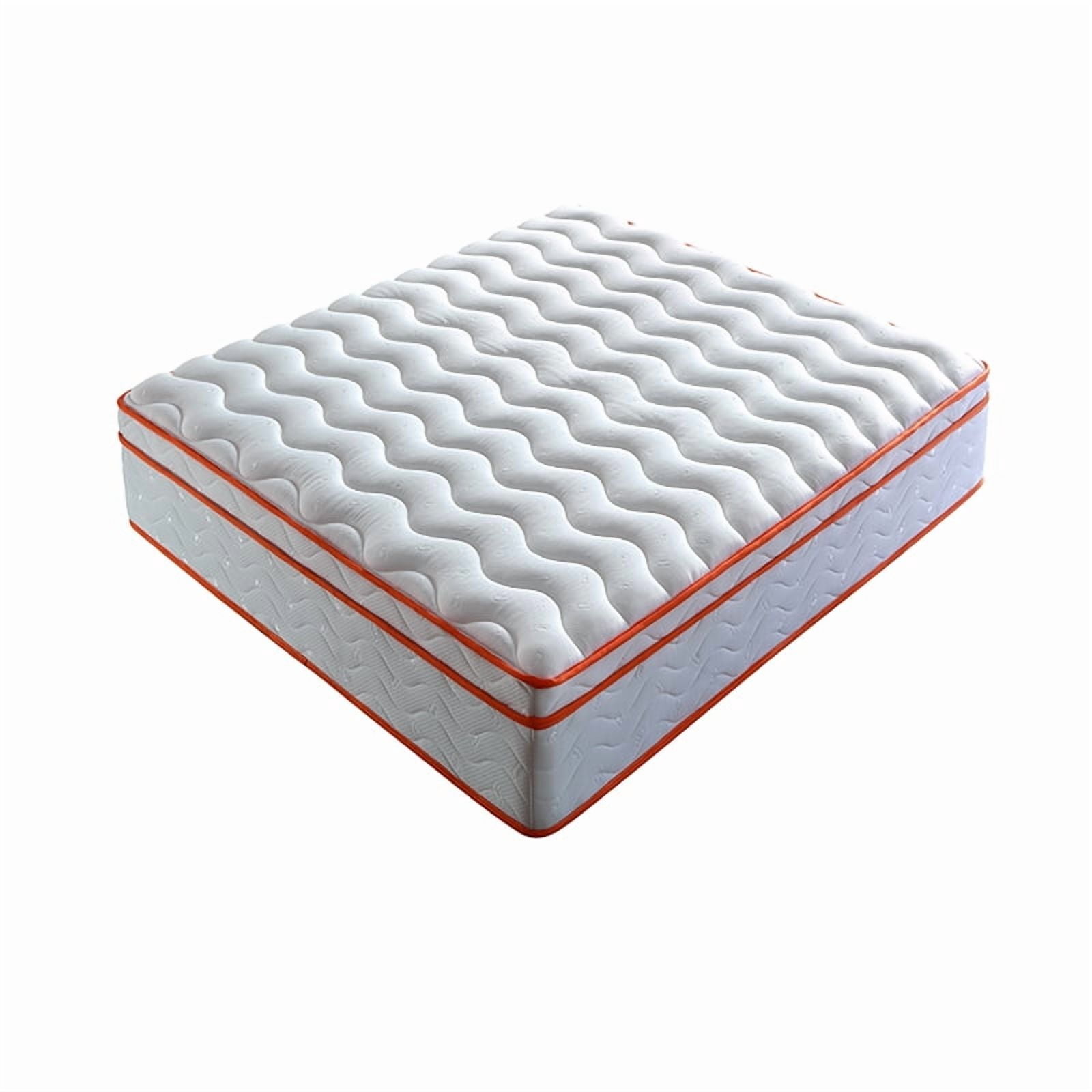 Queen Mattress, 10 Inch Hybrid Mattress in a Box, Memory Foam and Pocket Springs, Fiberglass Free, Soft and Breathable, Medium Firm Feel