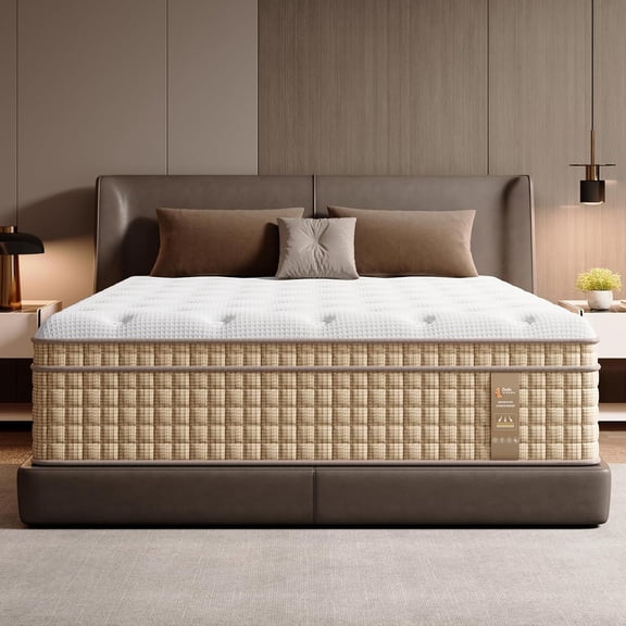 Queen Mattress 12 Inch, 7-Zone Contouring Bed in a Box,Firm Hotel Collection Hybrid Mattresses with Extra Lumbar & Shoulder Support