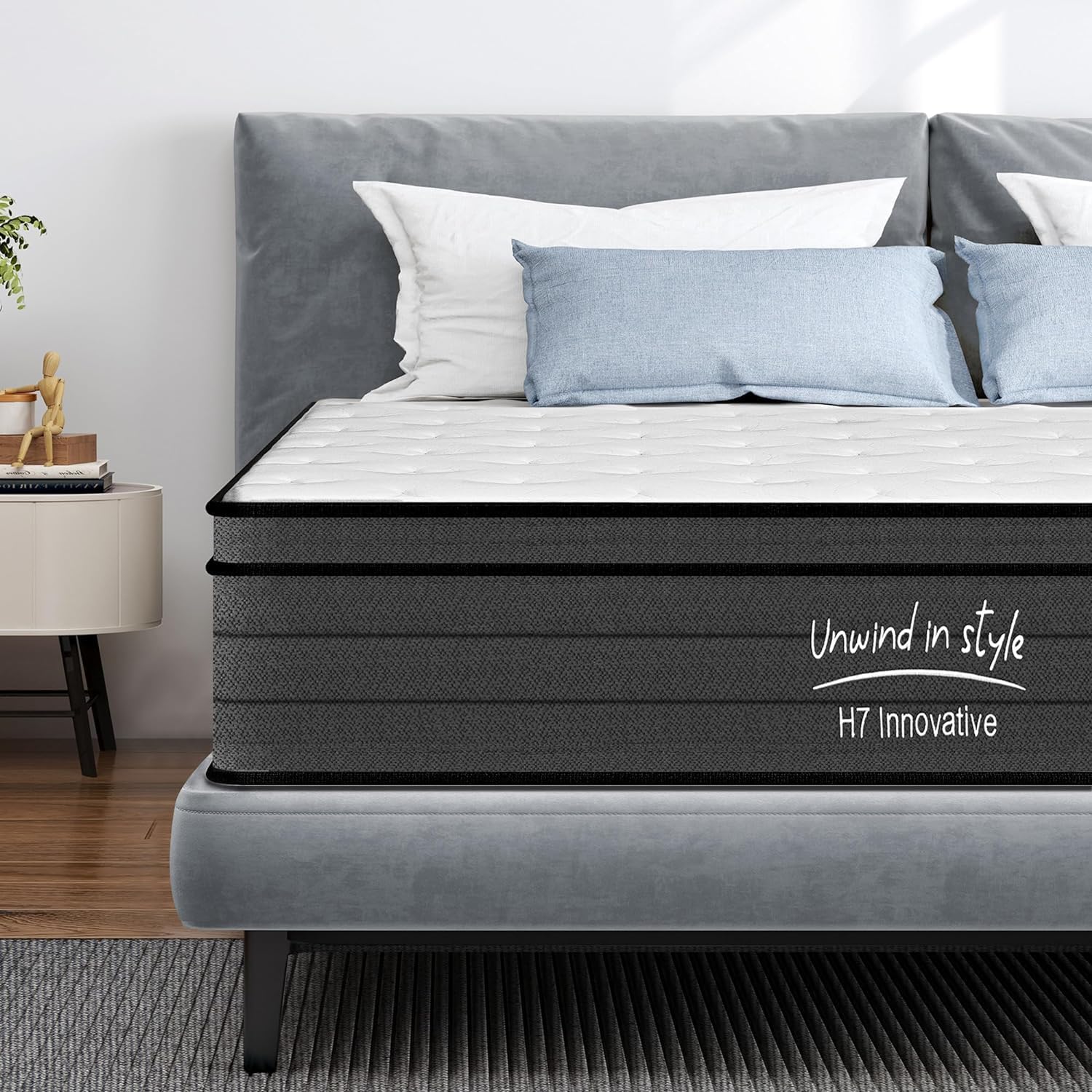 Queen Mattress 12 Inch Hybrid Mattress with Gel Memory Foam, Individual