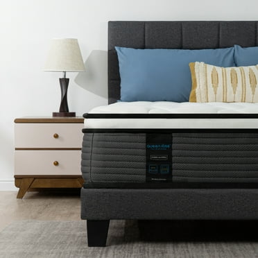 Queen Mattress, 12 Inch Hybrid Innerspring Mattress with Memory Foam in a Box, Individually Pocket Innerspring, Pillow Top Queen Mattress, Medium Firm