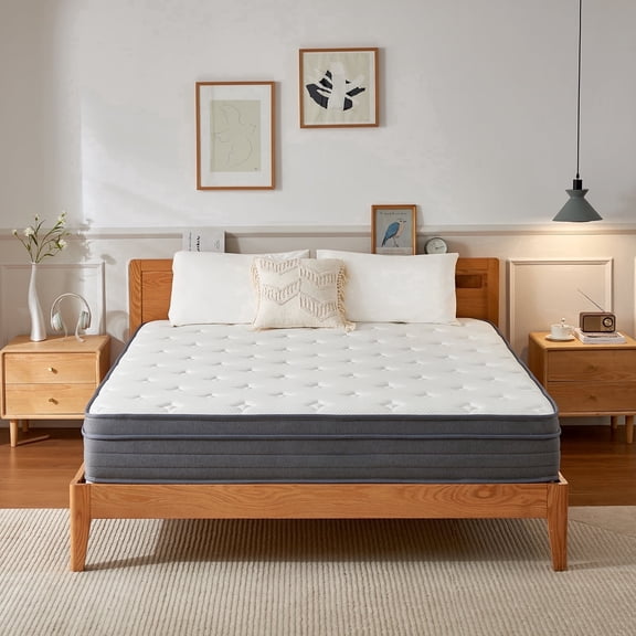 Queen Mattress, 12 Inch Hybrid Memory Foam Mattress in a Box with Pocket Springs, Medium Firmness, Pressure Relief & Motion Isolation, CertiPUR-US Certified