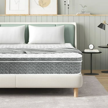 Queen Mattress, 12 Inch Hybrid Memory Gel Memory Foam Mattress in a Box, Pressure Relief, Medium Firmness, CertiPUR-US