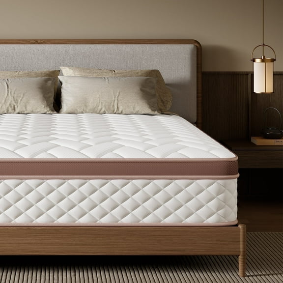 Mronae 12-inch Queen Hybrid Mattress, Medium Firm Feel for Pressure Relief & Support, Motion Isolation, Adult