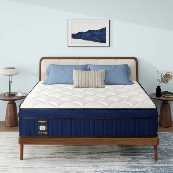 Queen Rose 12" Queen Size  Memory Foam Hybrid Mattress, Breathable,Mattress in a box