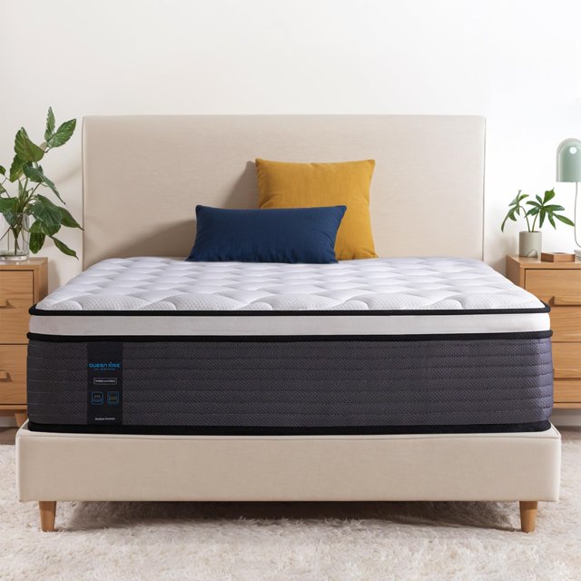 Queen Mattress, 12 Inch Queen Size Hybrid Mattress in a Box, Gel Memory