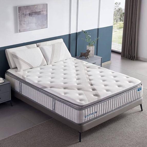 Queen Mattress, 12 inch Cooling Gel Memory Foam Hybrid Mattress with Pocket Coil Innersprings,Medium Firm Mattresses for Supportive & Pressure Relief,Foam Bed Pad in a Box