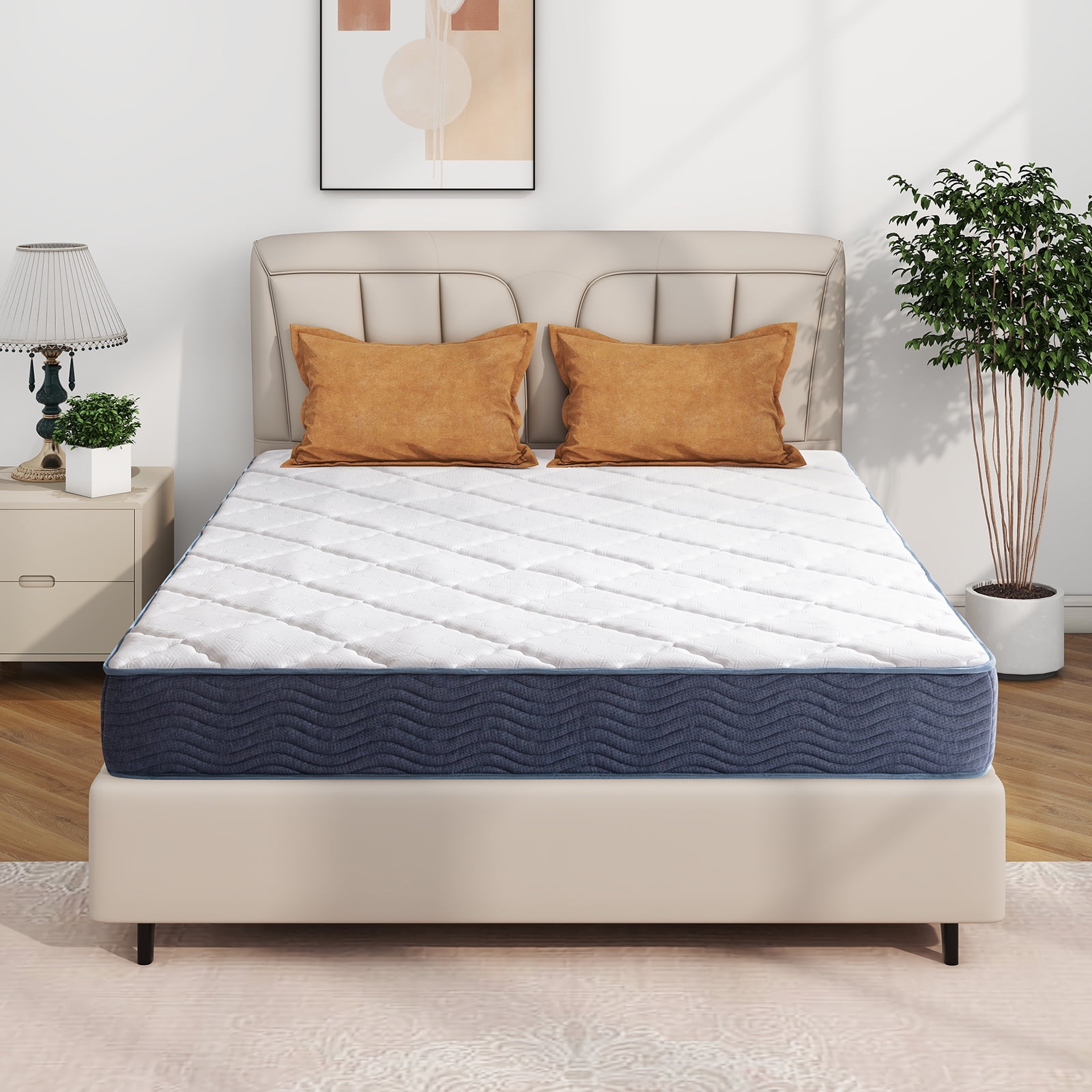 Queen Mattress 13 inch Hybrid Mattress in a Box Pocket Spring Medium Firm