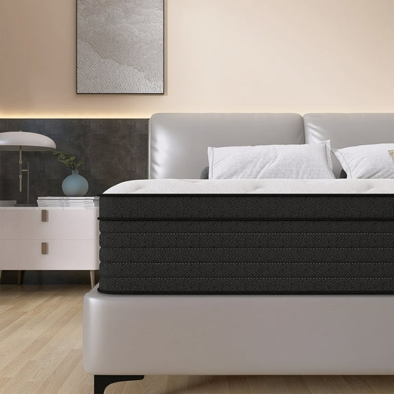 Mulinature Queen Mattress, 14 Inch Memory Foam Mattress in a Box, Individual Pocket Spring Mattress with Motion Isolation and Pressure Relief, Medium Firm, CertiPUR-US