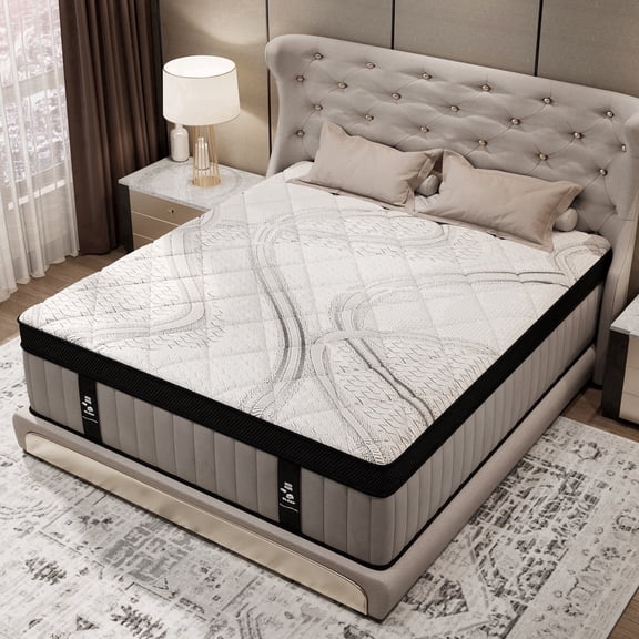 Queen Mattress 14 inch Hybrid Queen Size Mattress in a Box Medium Firm Gel Memory Foam Mattress Pocket Springs with Motion Isolation, Pressure Relief, CertiPUR-US