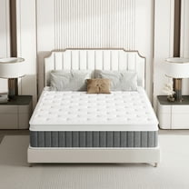 Queen Mattress 14 inch, Medium Firm, Pillow Top Hybrid Pocket Spring Mattress in a Box