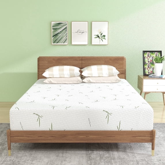 Queen Mattress, 8 inch Cooling Green Tea Gel Memory Foam Mattress in a ...