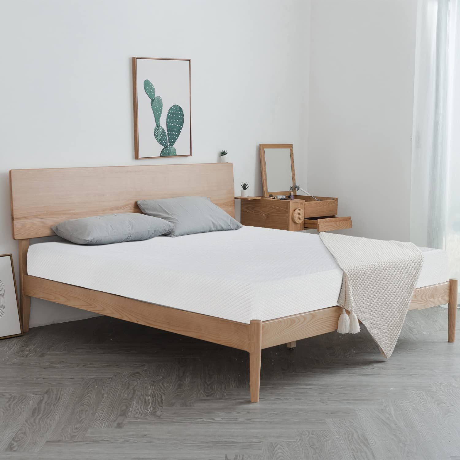 Irvine Home Collection Materasso in gel memory foam, misura doppia, 20,3 cm, sensazione di rigidità media, traspirante, sonno fresco e sollievo dalla pressione, certificato CertiPUR-US, temperatura