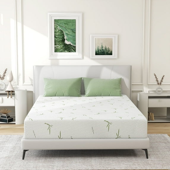 Queen Mattress, 8 inch Memory Foam Mattress Bed in a box, with Green Tea Gel, Medium
