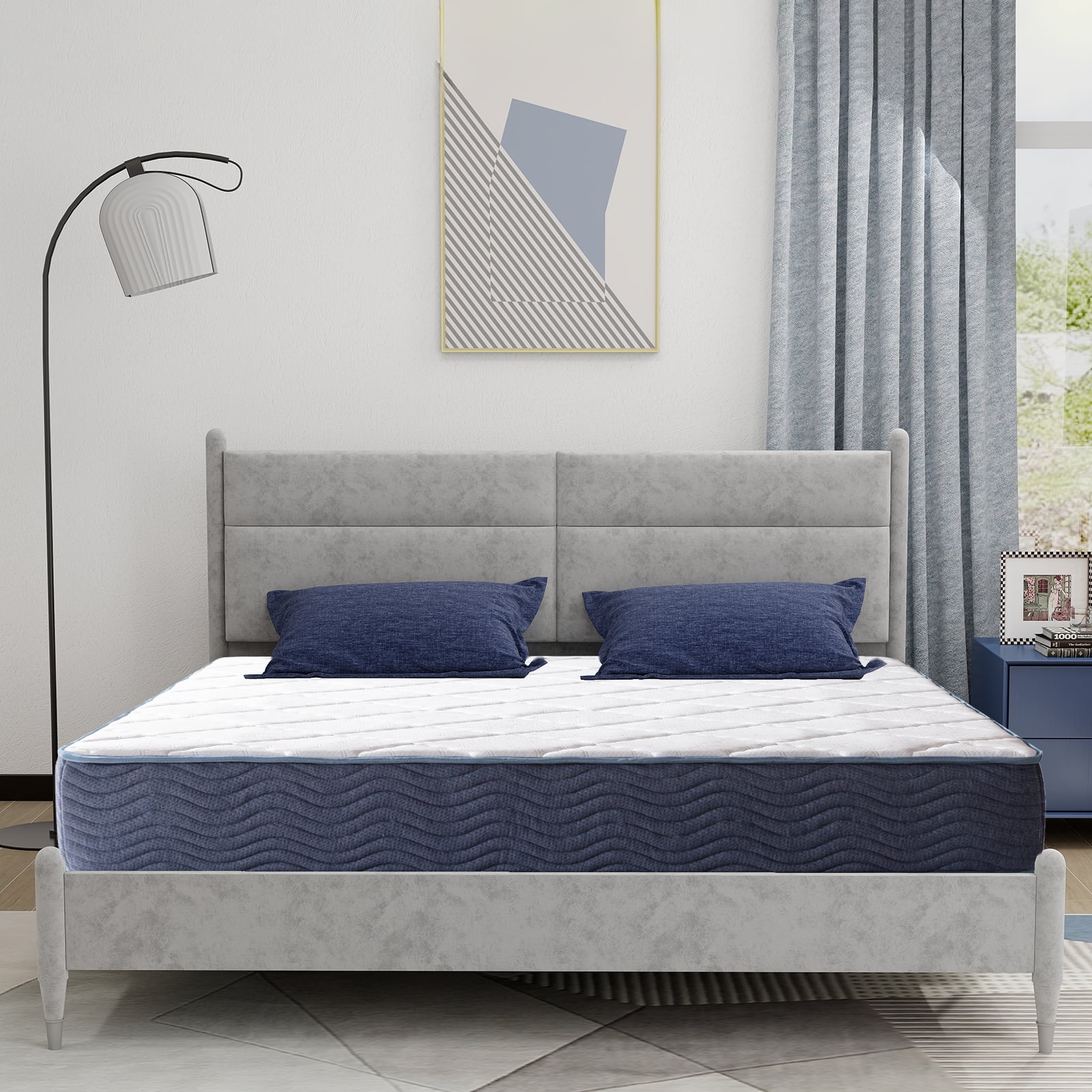 Queen Mattress, 9" Gel Memory Foam Mattress with Removable Cover Mattress in a Box Medium Firm Mattress