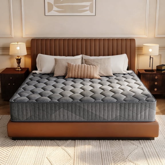 Babo Care Queenn Mattress, 10 Inch Hybrid Mattress with Firm Support, Mattress in a Box, Fiberglass-Free & CertiPUR-US