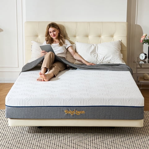 Babyqueen Queen Mattress 10 inch Cooling Gel Memory Foam Mattress in a Box, Edge Support & Motion Isolation, Certipur-US Certified
