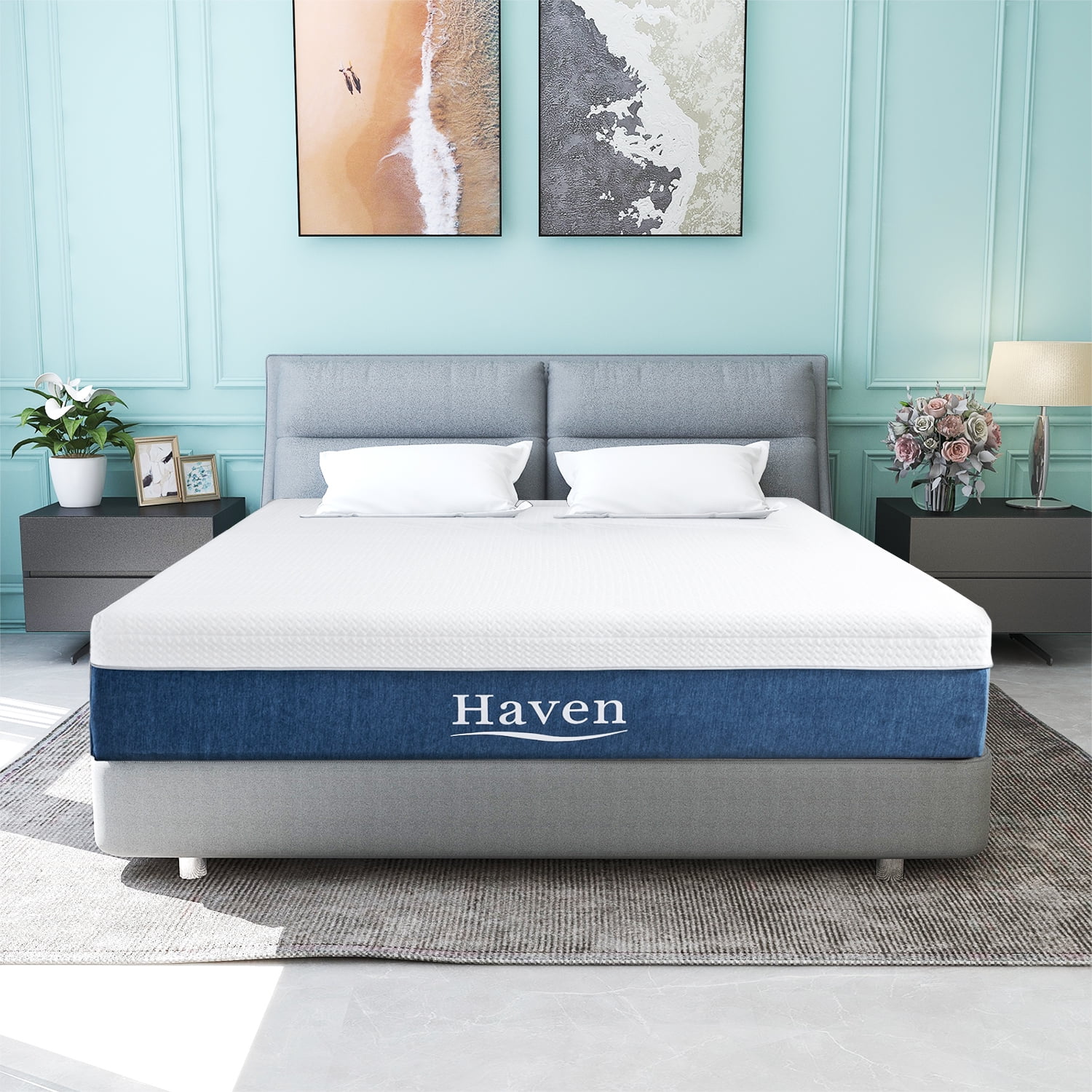Queen Mattress Bed in a Box, Memory Foam Mattress Infused with Cooling