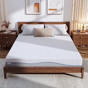 UHOMEPRO 8" Queen Mattress in a Box, Cooling Gel Memory Foam Mattress, Medium-Firm, Fiberglass-Free, Pressure Relief, for Bedrooms and Guest Rooms