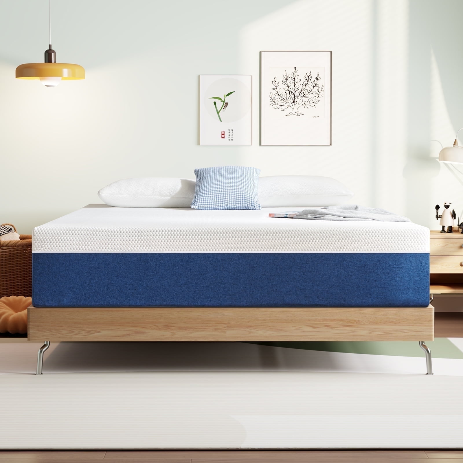 Queen Mattress, GELBIY 10" Medium Gel Memory Foam Mattress in a Box for Adult, Breathable