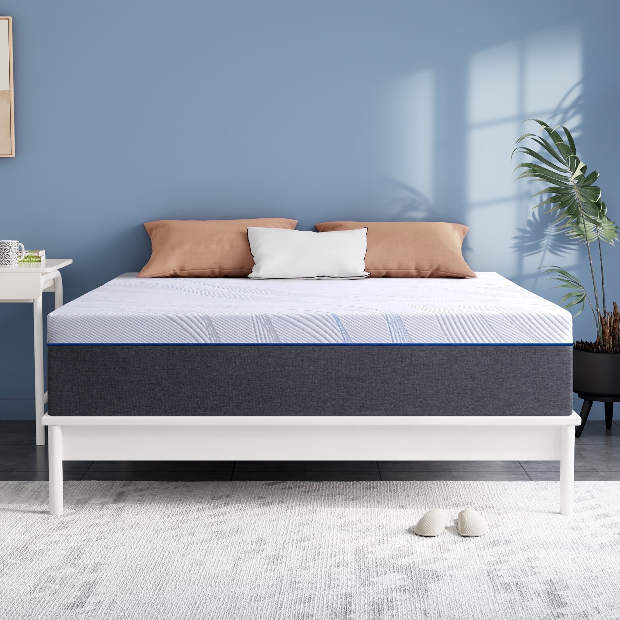 Materasso letto queen king size in una scatola, matra ibrido da 10