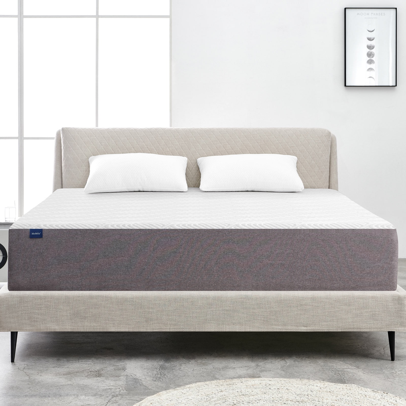 Queen Mattress, Madinog 12 inch CoolingGel Memory Foam Mattress in a
