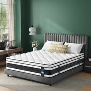 Queen Mattress,Nisien 12 Inch Hybrid Mattress in a Box, Gel Memory Foam Mattress,Individually Wrapped Pocket Coils Innerspring Mattress, Support & Pressure Relief, Medium Firm Feel, 60"*80"*12"