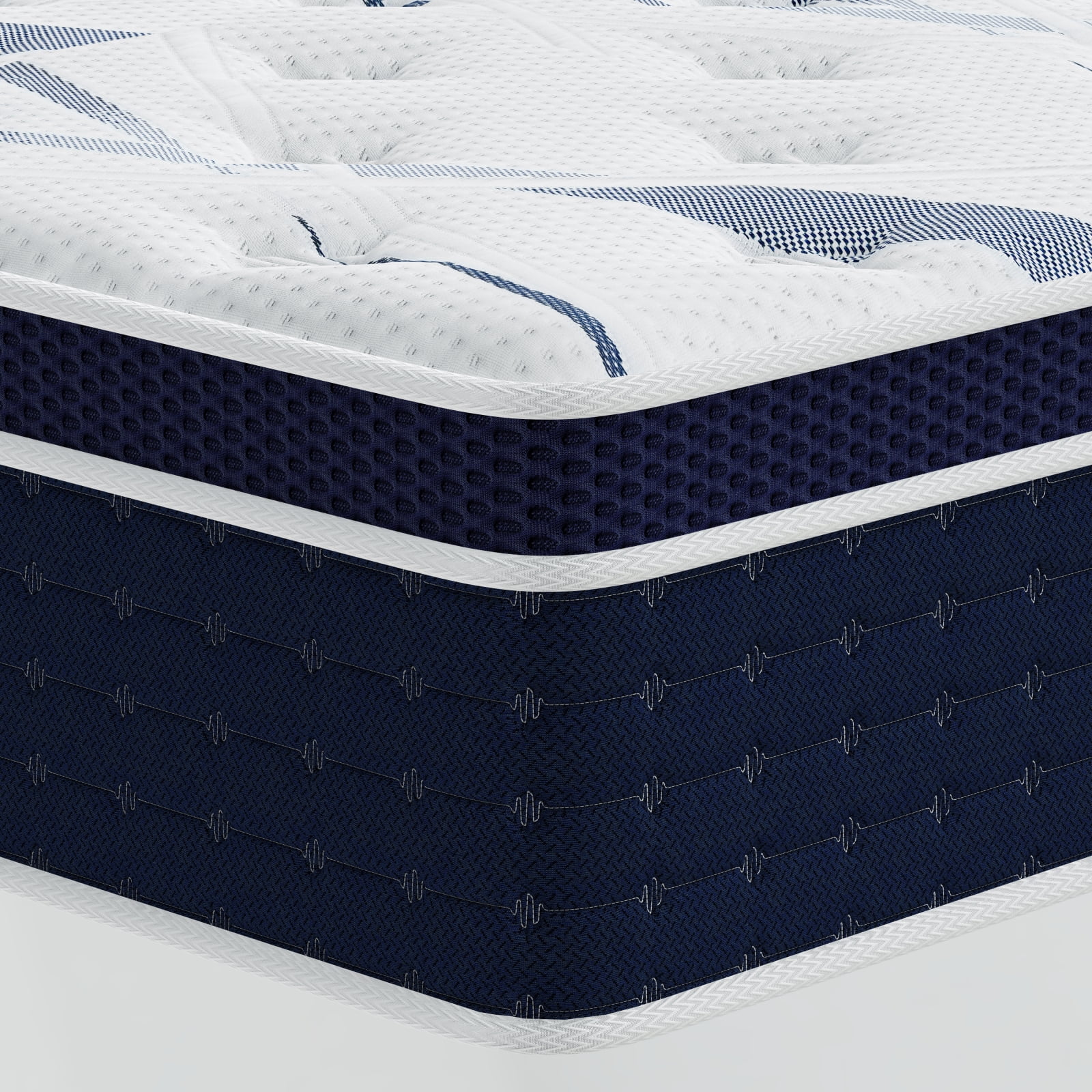 Queen Mattress,Nisien 12 Inch Hybrid Mattress in a Box, Gel Memory Foam