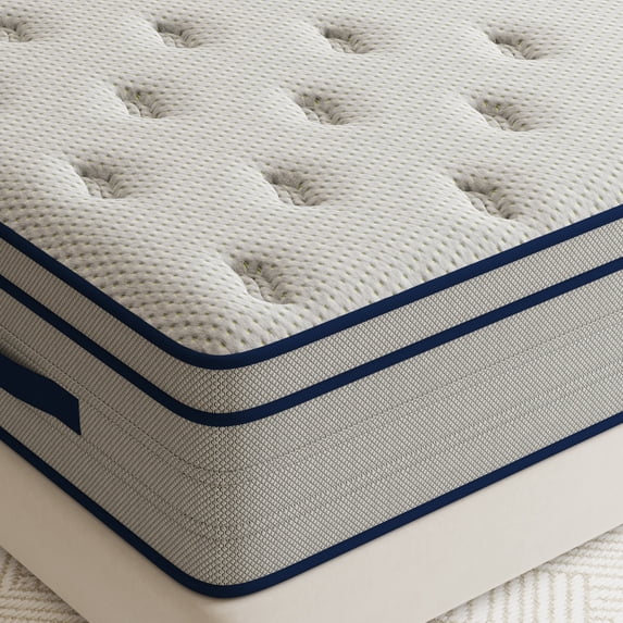 King Size Mattress, 14 Inch Hybrid Memory Foam King Bed Mattress with Pocket Springs for Motion Isolation Pressure Relief, CertiPUR-US