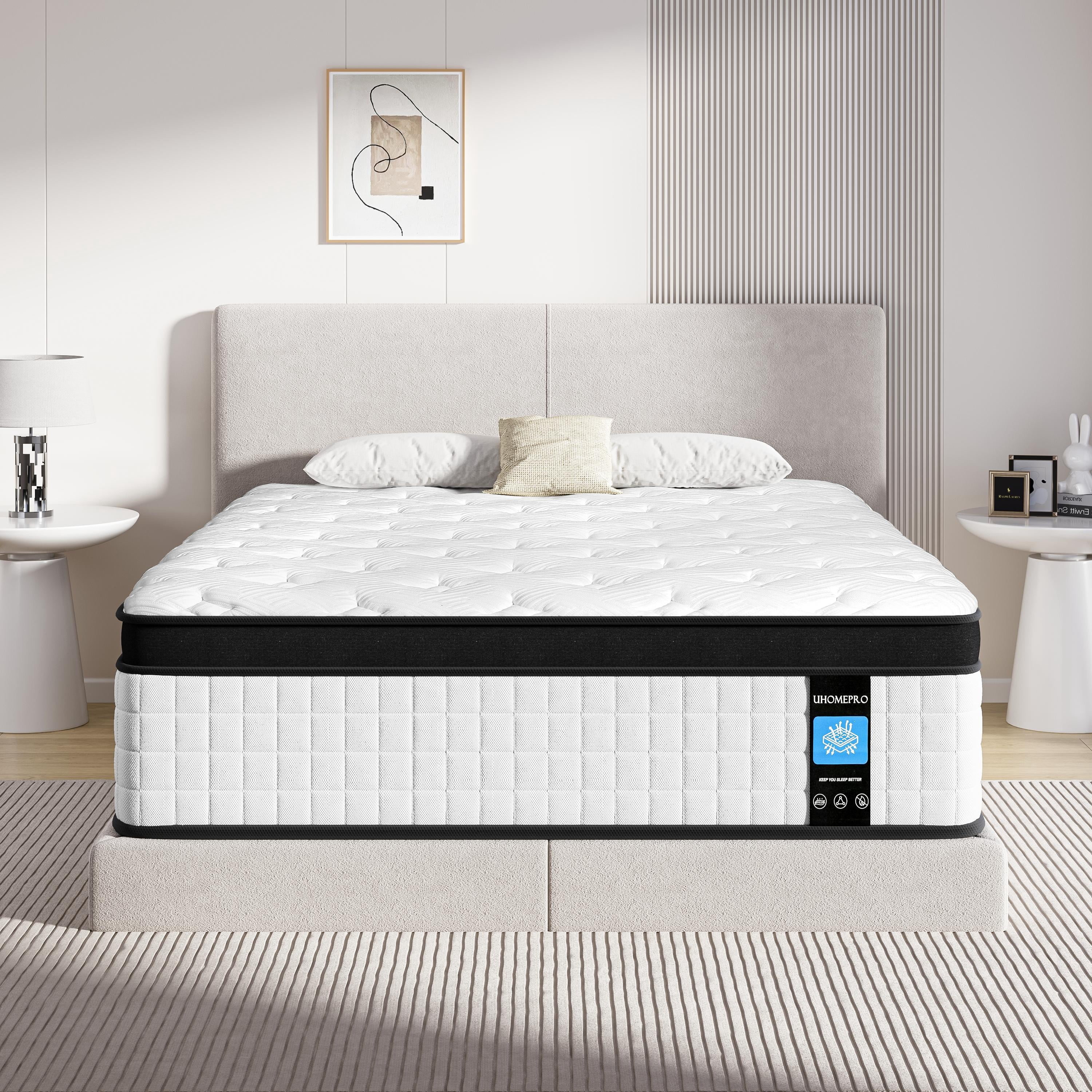12 Inch Queen Hybrid Mattress - Memory Foam & Pocket Coils For Cool Sleep & Pressure Relief, Ships Compressed