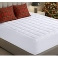 thumbnail image 1 of Queen Mattress Pad, Quilted Fitted Premium Protector, Deep Pocket Cover Stretches up to 16 Inches, Fluffy Pillow Topper (60x80 White), 1 of 4
