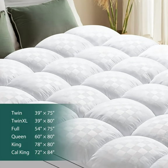Queen Mattress Topper Cooling Breathable Fluffy, Cooling Extra Thick Mattress Protector With 8-21 Inch Deep Pocket, Machine Washable Mattress Pad 800 GSM