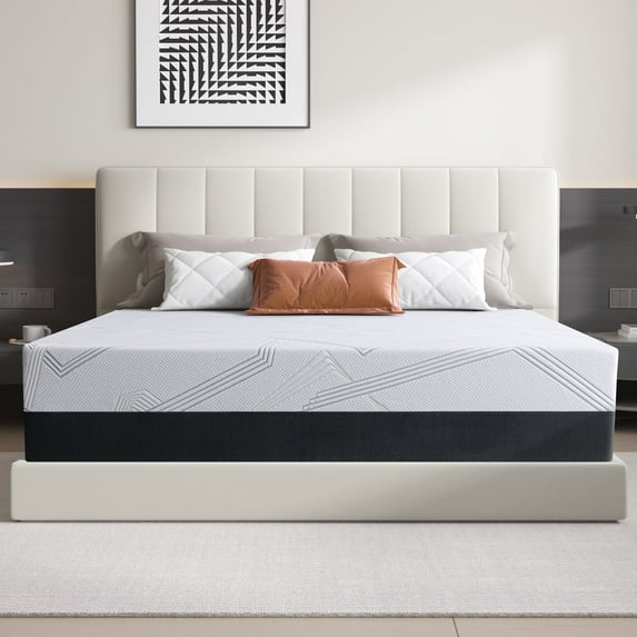 Queen Mattress, ZETDIY 12" Medium Soft Gel Memory Foam Mattress in a Box,Queen Size Mattress, Made in USA