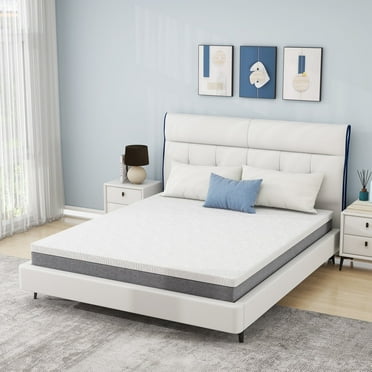 Queen Mattress topper, 2,3,4 inch Queen Gel Infused Mattress Topper, Memory Foam Mattress Pad, Soft, Blue