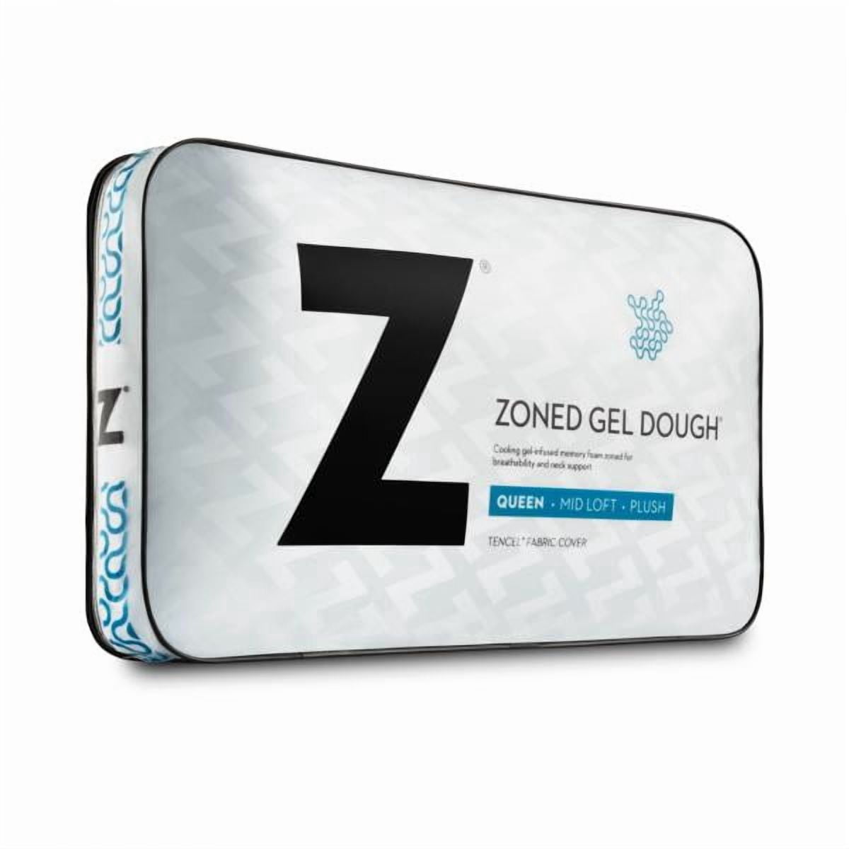 Queen Memory Foam Pillow with Cooling Gel Z, Low Loft