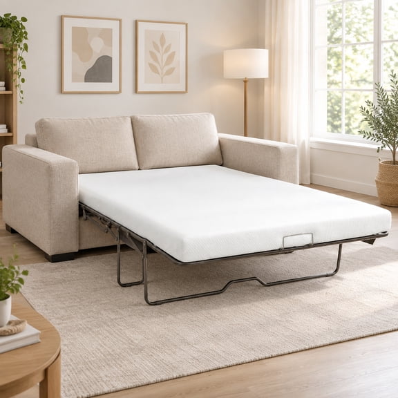 Queen Memory Foam Sofa Bed Mattress Replacement, 4.5-Inch Pull Out Sleeper for Couch