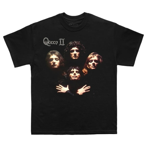 Queen Men's 1974 Album Cover T-Shirt Black 2X-Large | Officially Licensed Merchandise