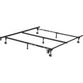 thumbnail image 1 of Queen Metal Bed Frame – Heavy Duty Support for Box Spring & Mattress Foundation with Center Rail, Locking Wheels, Noise-Free & Easy Assembly, 1 of 9