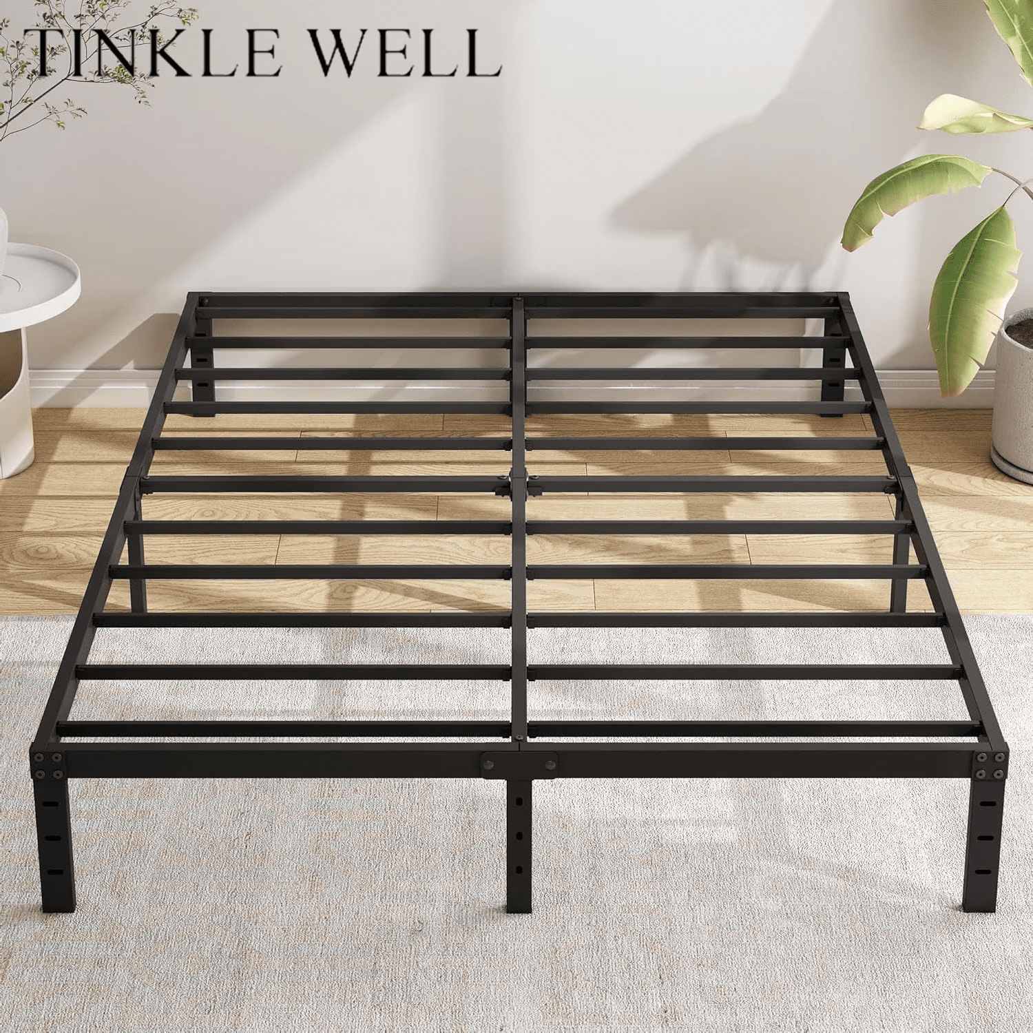 Queen Metal Platform Bed Frame, No Box Spring Needed,Easy to Assemble