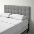 thumbnail image 1 of Queen Modern Classic Style Button-Tufted Headboard in Grey Upholstered Fabric, 1 of 5