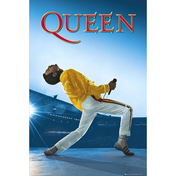 Queen - Music Poster / Print (Freddie Mercury - Live At Wembley 1986)