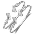 thumbnail image 1 of Queen Nefertiti .925 Sterling Silver Plain West Indian Bangles, 1 pair, 1 of 4