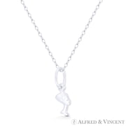 Queen Nefertiti Pharaohs Great Royal Wife Egyptian Charm 18x6mm 0.7x0.2in Pendant in .925 Sterling Silver