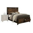 thumbnail image 1 of Queen Oak Bed With Abundant Storage Capacity - No Box Spring Required, Low Profile For Organization, Casegood Drawer And Shelf Headboard Sized Feature Advantage Necessary, Extra Drawer, Convenient, 1 of 2