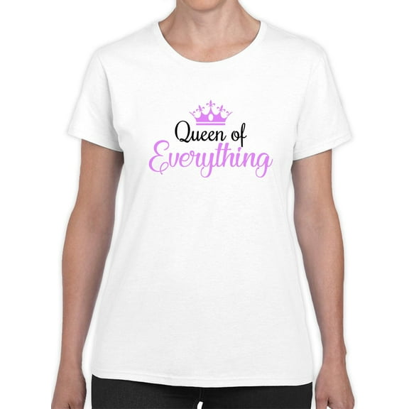Queen Of Everything Graphic Women White T-Shirt, Female Medium