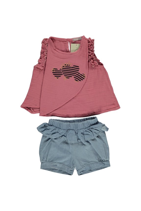 Queen Of Hearts 2-Piece Top & Shorts Set