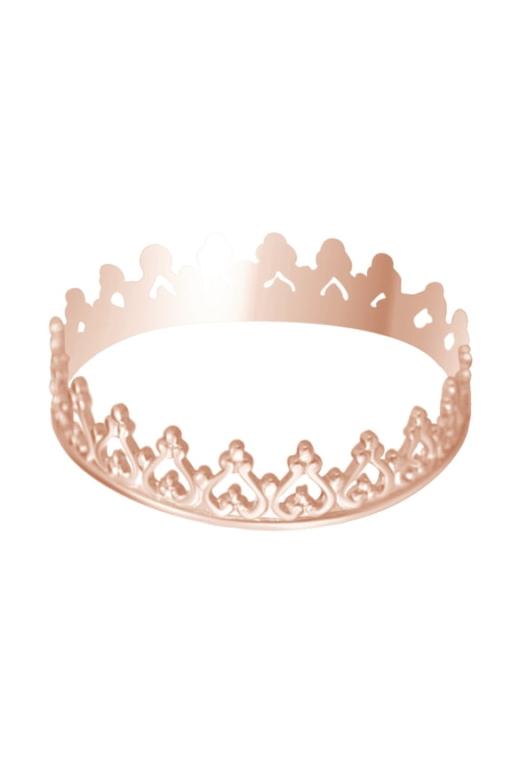 Queen Of Hearts Stackable Ring In 10K Solid Rose Gold