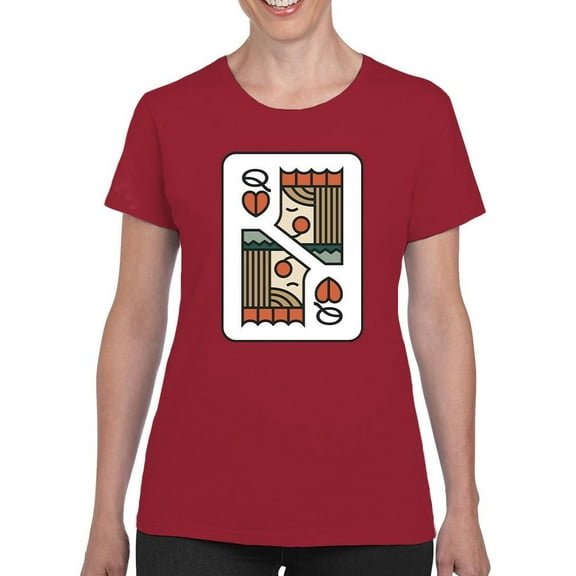 Queen Of Hearts. T-Shirt Women -Smartprints Designs, Female Large