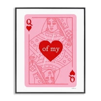 Queen Of My Heart Black Framed Giclee Art, design by Amanda Greenwood
