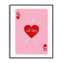 Queen Of My Heart Card Black Framed Giclee Art, design by Amanda Greenwood